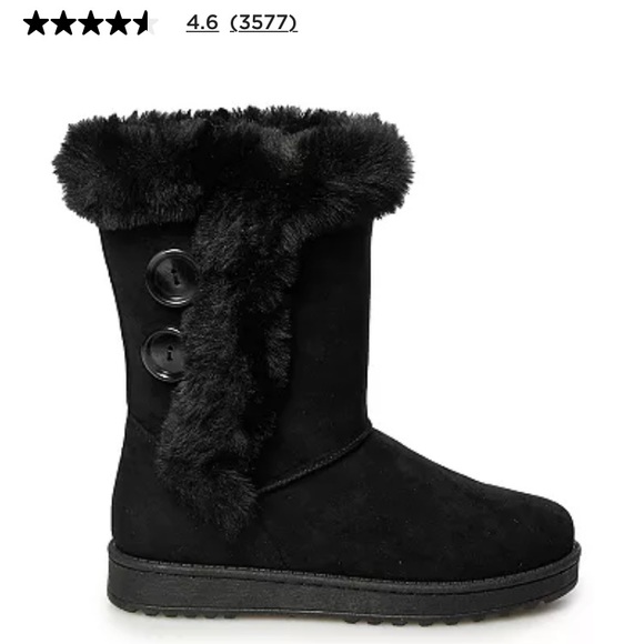 Super comfy , Classic black fur (faux) snow boot. Sonoma - Picture 2 of 3